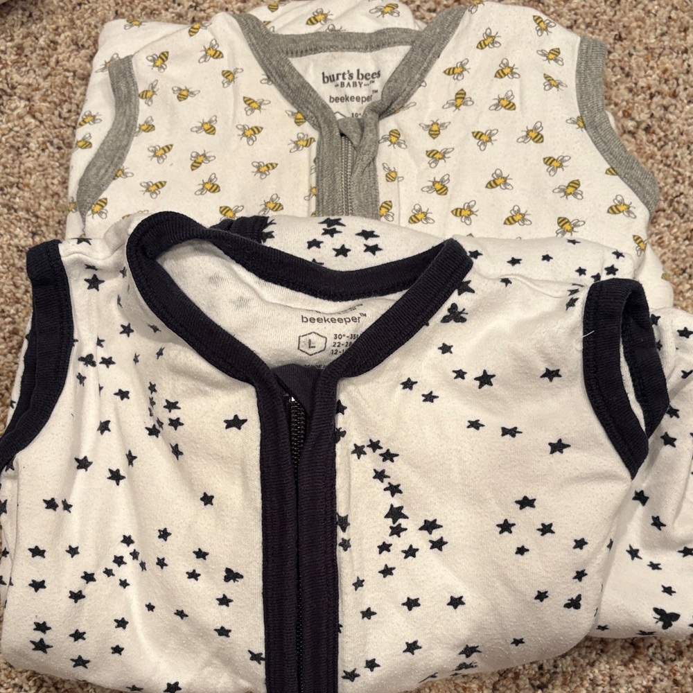 Burt's Bees Baby Sleep Sacks with Bee and Star Patterns